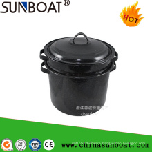 Sunboat 7qt Enamel Funnel Stock Pot /Enamel Stew Pot
